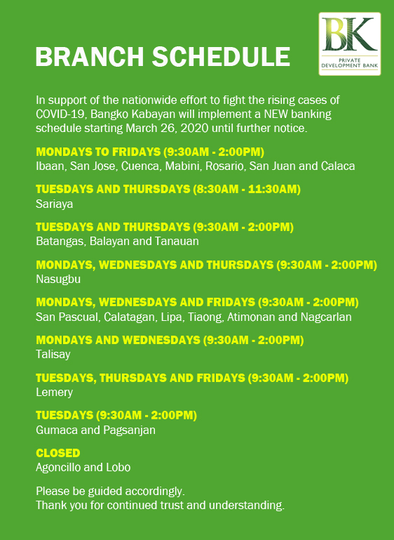 200325 COVID Branch Sched 02