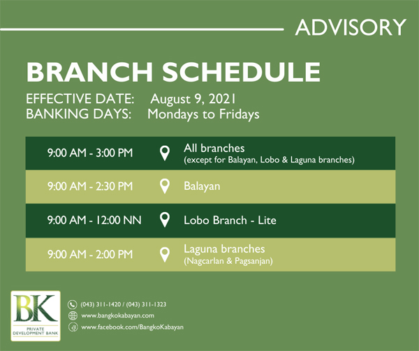 210719 Branch Sched