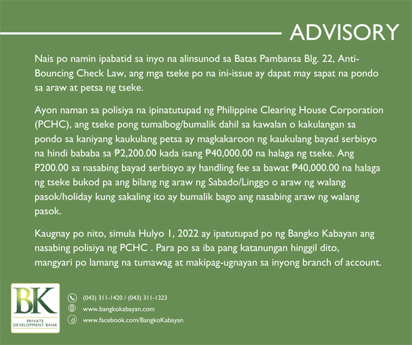 220613 Check Advisory