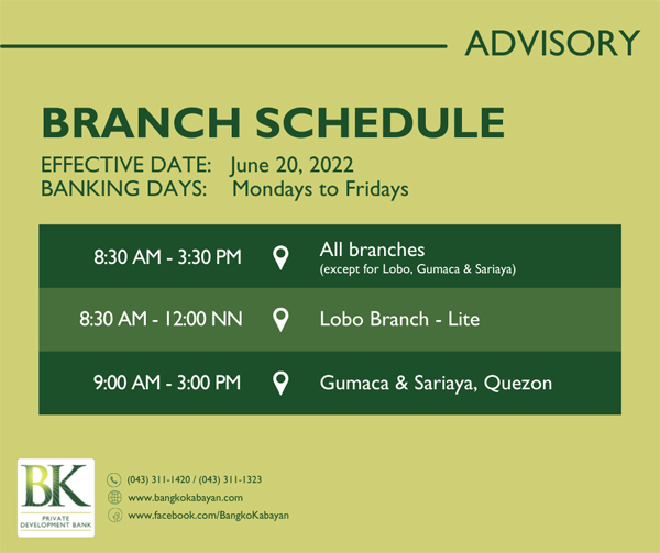 220301 Branch Sched