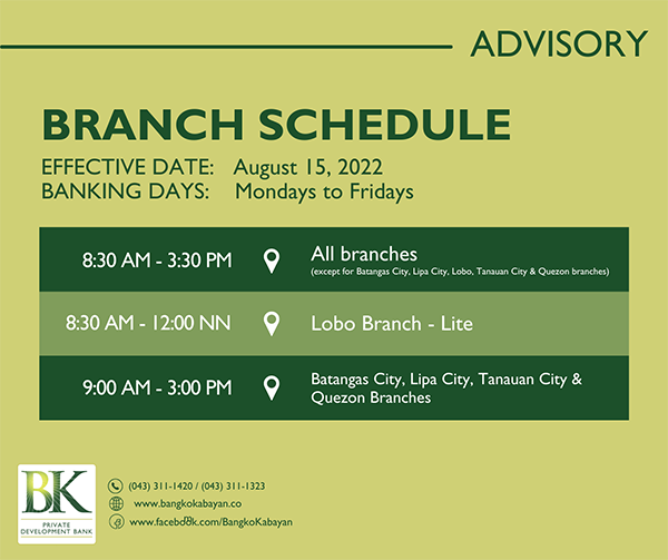 220301 Branch Sched